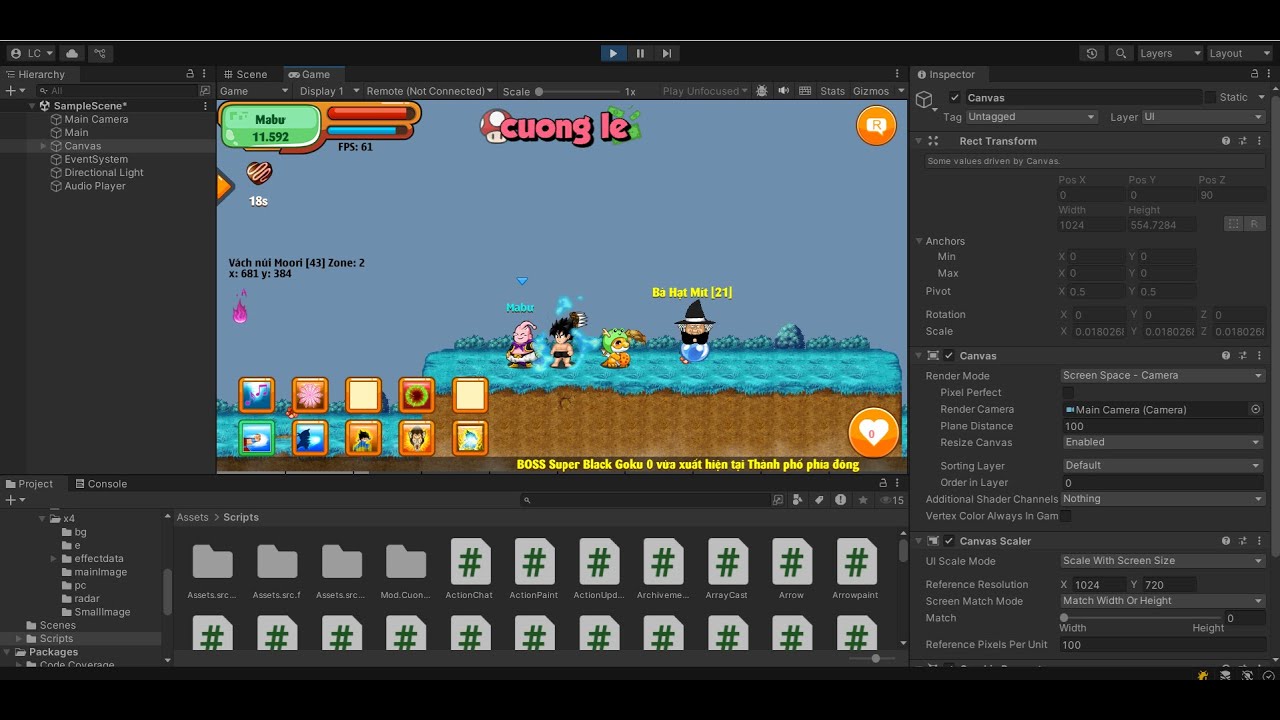 Hướng dẫn tạo Project Unity Mod Ngọc Rồng Online (Android, iOS, PC)