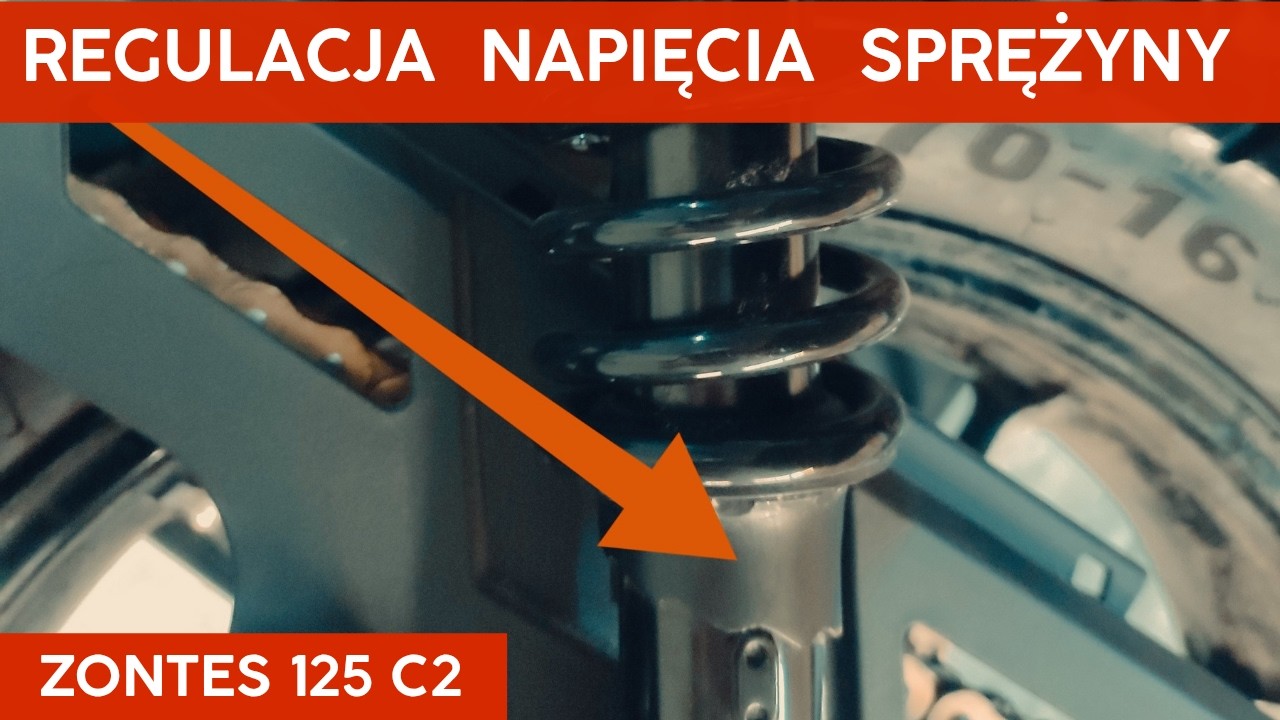 Zontes 125 C2 &ndash; regulacja napięcia wstępnego sprężyny