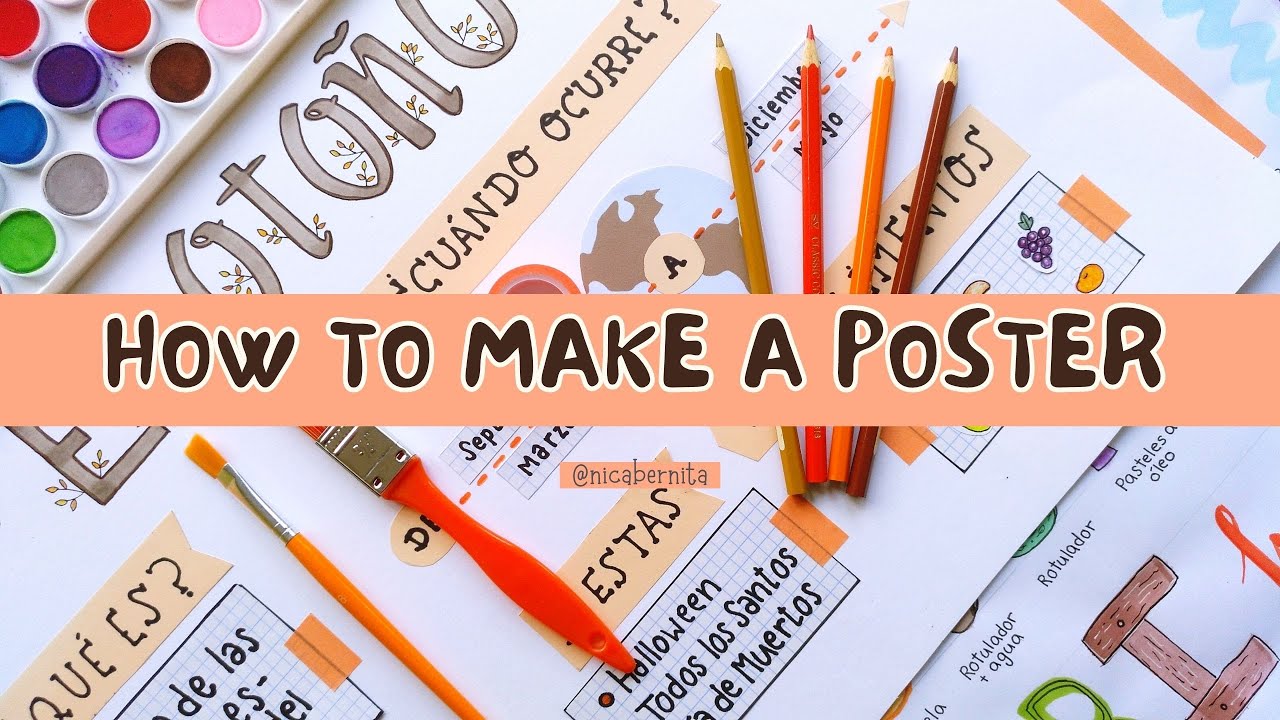 HOW TO MAKE A POSTER FOR SCHOOL PROJECT 💥 ⚡  CREATIVE POSTER PRESENTATION IDEAS