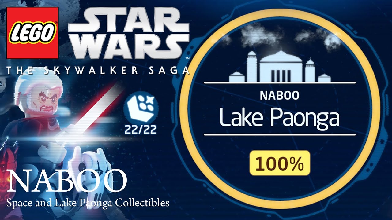 LEGO The Skywalker Saga - Naboo (Space and Lake Paonga) All Open World Collectibles 100%