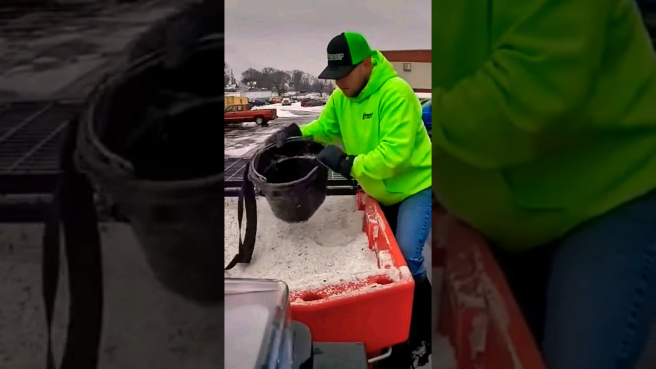 I told my boss the salt spreader broke, She told me to salt the parking lot by hand or Im FIRED!