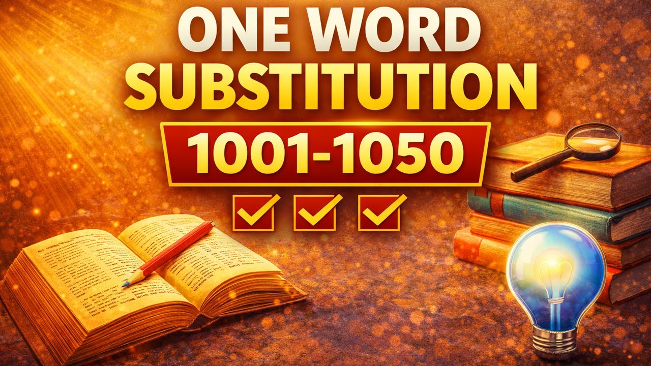 One Word Substitution (1001–1050) | SSC CGL, CHSL & Banking English
