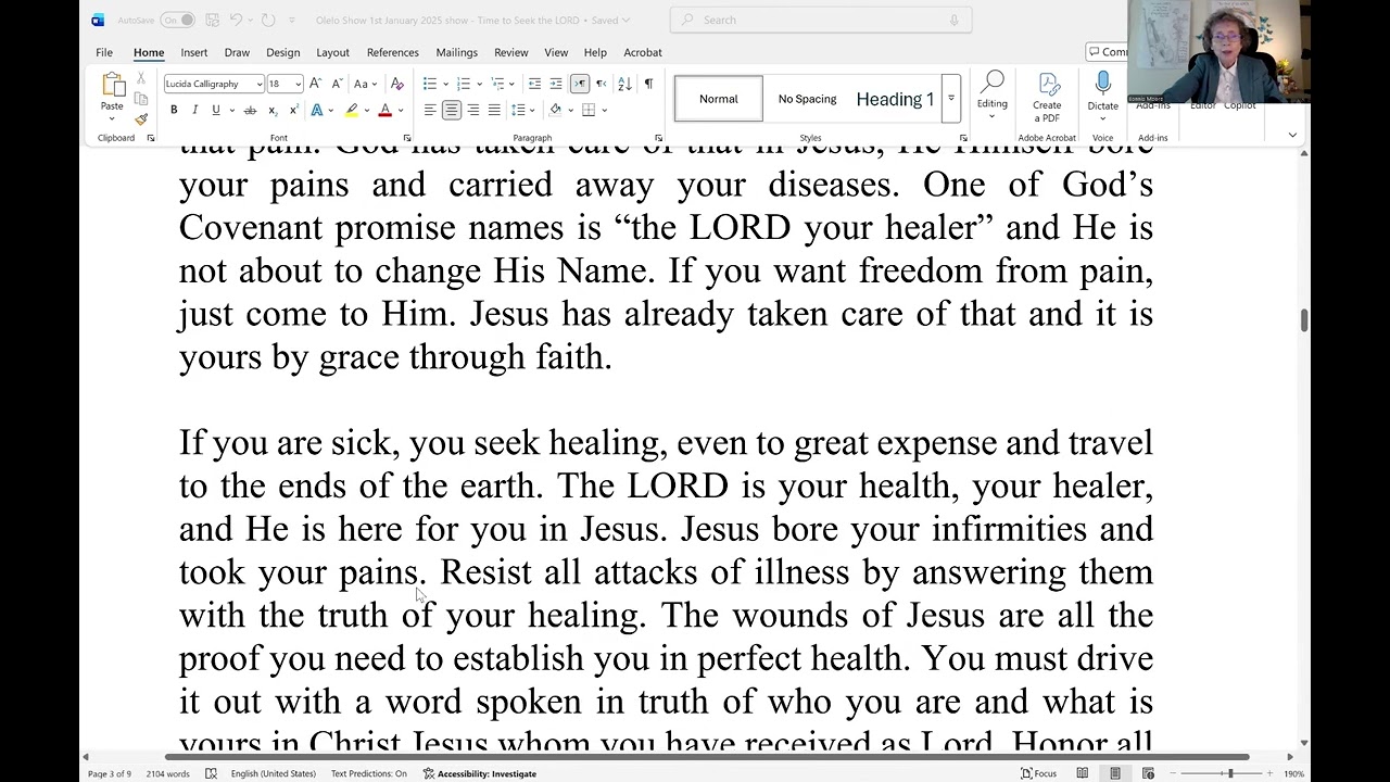 Good News for You: The Theme of 2026: It is Time to Seek the LORD