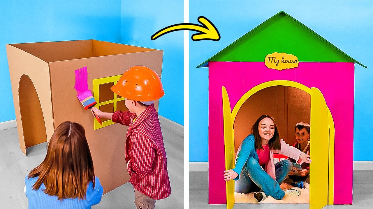 INCROYABLE MAISON DIY EN CARTON 😍✨ MEILLEURES IDÉES DE RECYCLAGE !