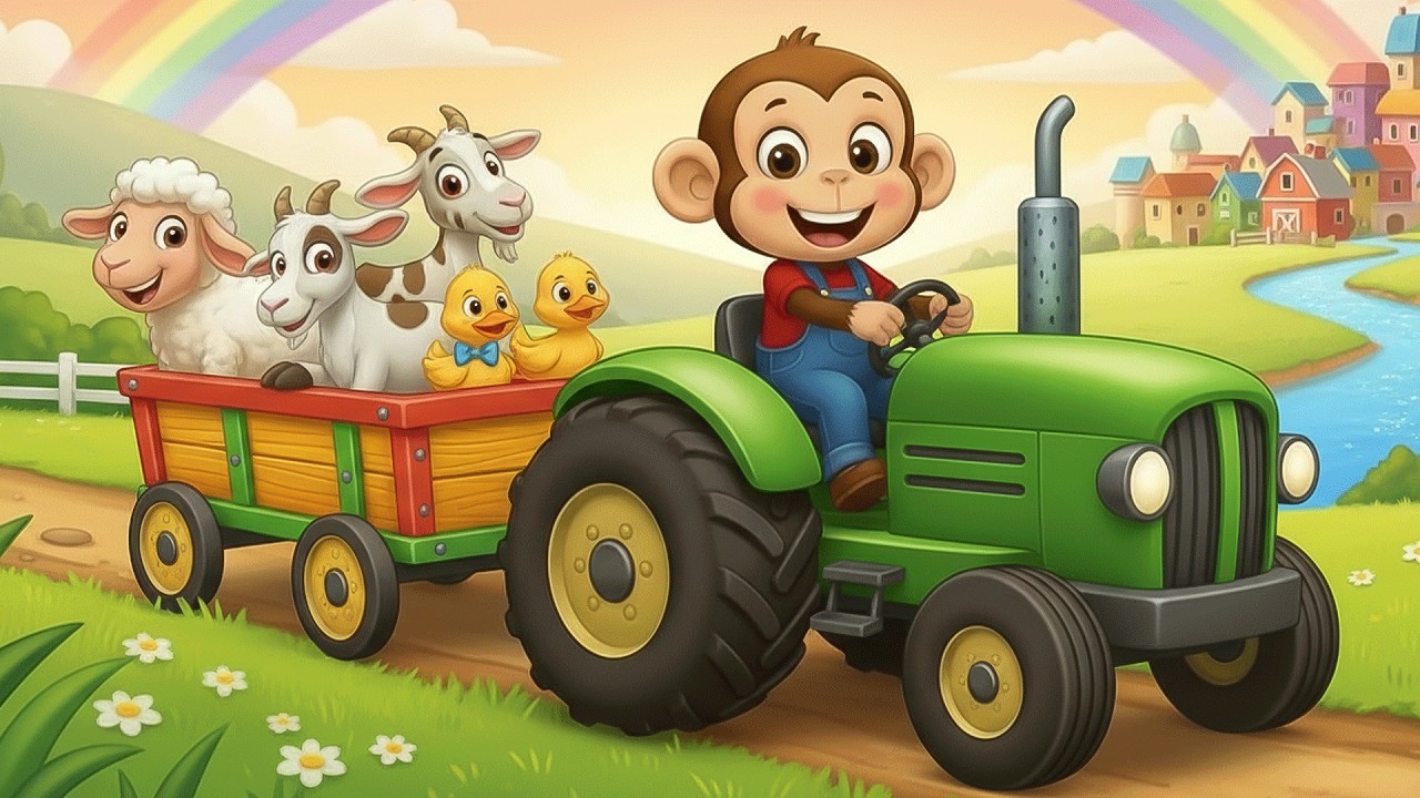 Monkey Farmer Fixes the Broken Tractor and Saves the Beet Field! | Funny Monkey 🐒🚜