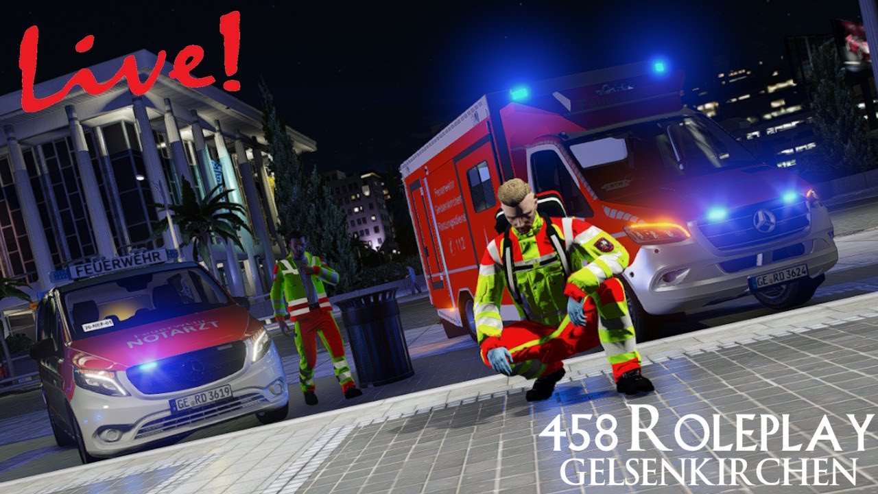 🔴LIVE🔴 Notarzt im Einsatz: Rettungsaktionen und Adrenalin | FiveM | 458 Roleplay (Gelsenkirchen)