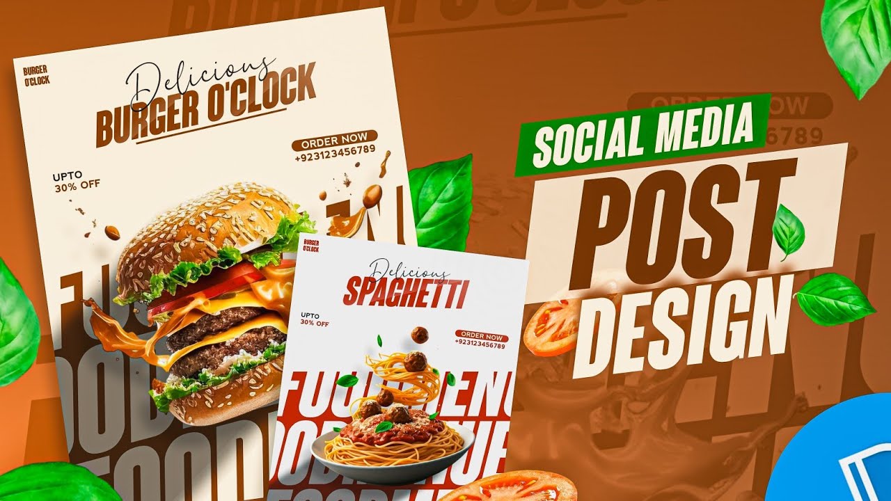 Social Media Post Design like Photoshop Cc | Professional Fast Food post Design in Pixellab.