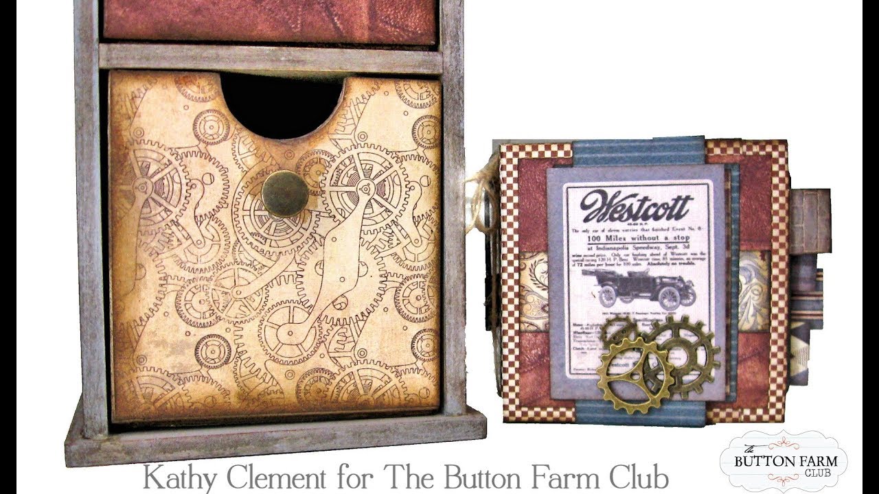 Button Farm Club Mister Stacking Drawer Unit and Mini Album Insert