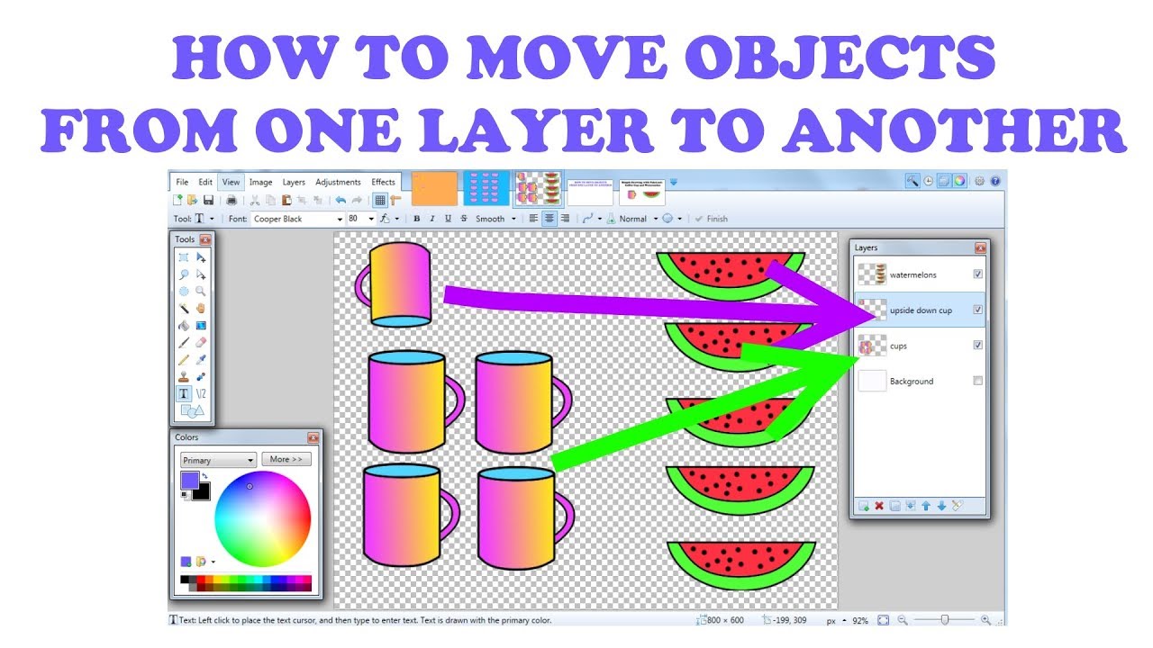 How To Move Objects From One Layer To Another in Paint.net