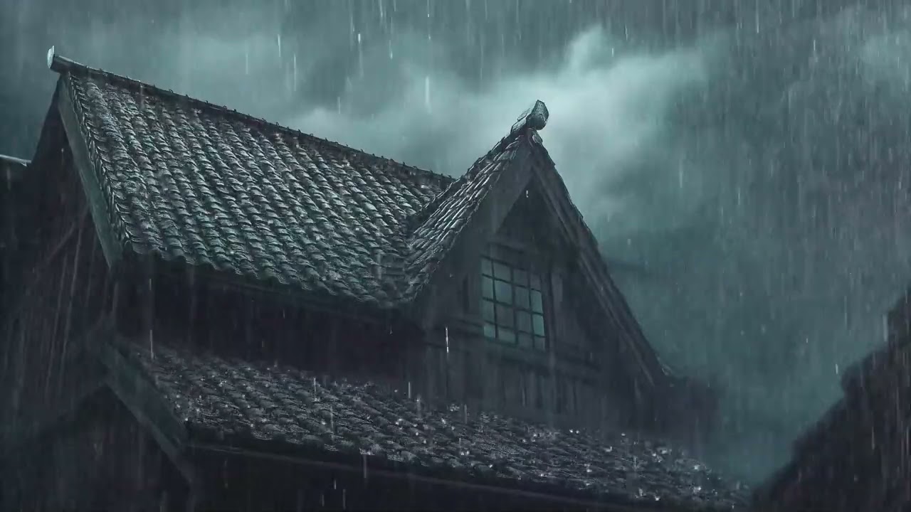 Relax Deeply with Big Storms, Pouring Rain, and Thunder Crashing on a Rustic Roof in the Night
