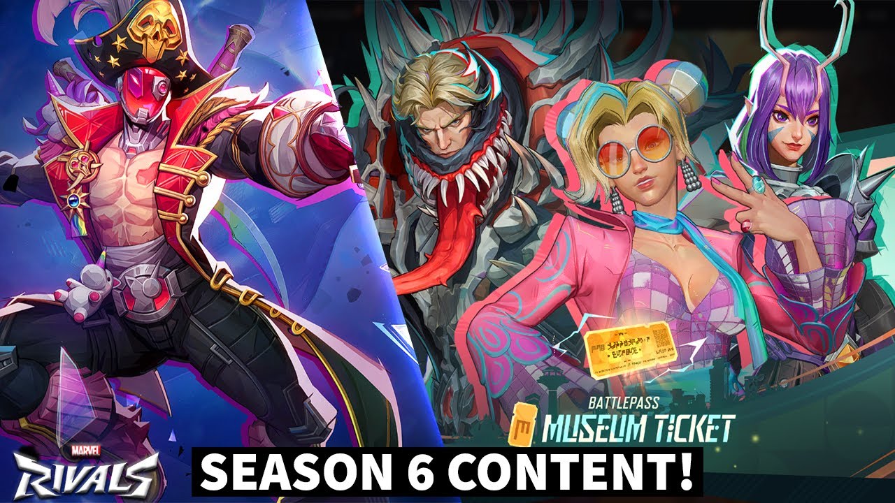 Marvel Rivals Season 6 New Content! Museum Ticket Battlepass | Whac-A-Jeff Event | Deadpool Skins