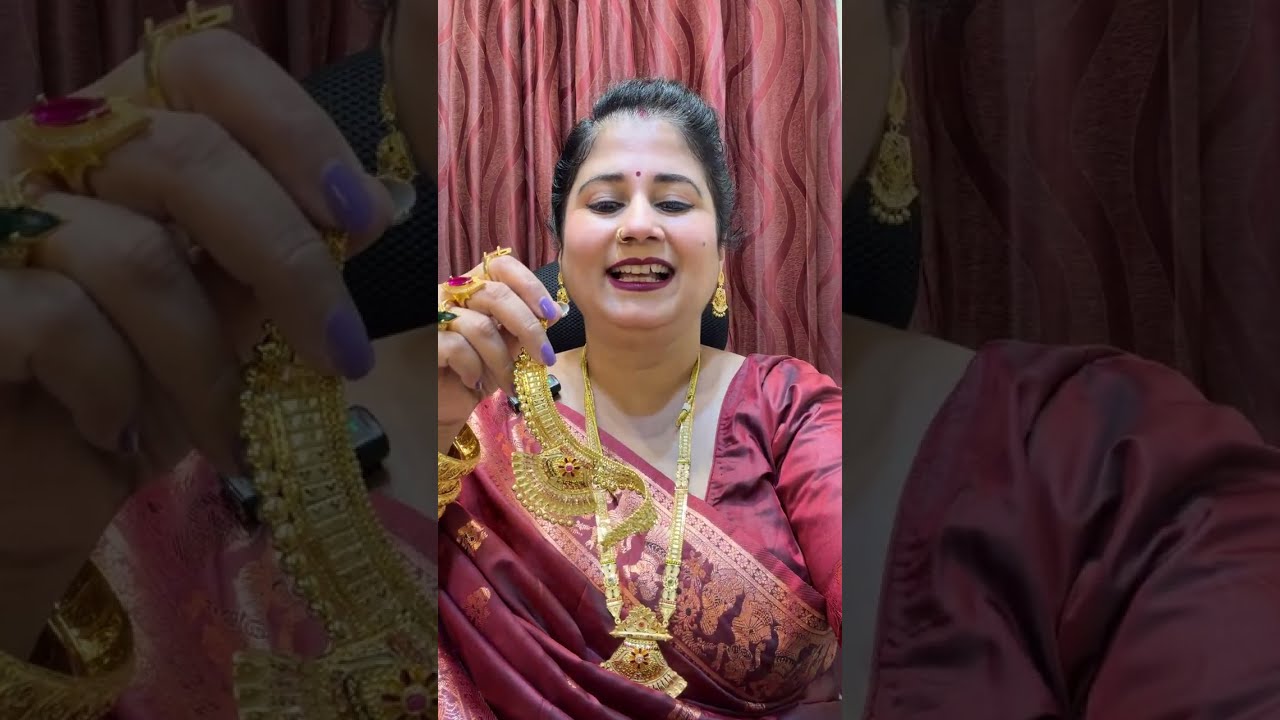Mega sale Dubai gold polish necklace set | booking number 9971930824 #neckles #bangles #goldplating