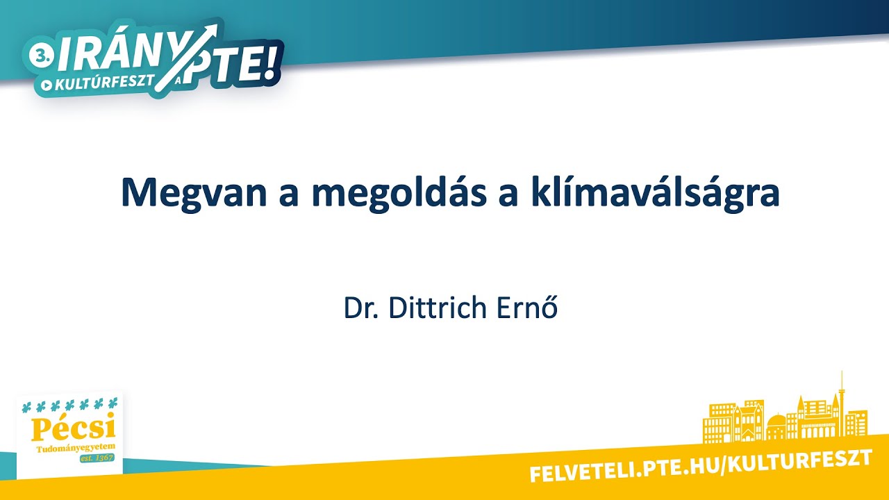 Megvan a megoldás a klímaválságra - Dr. Dittrich Ernő