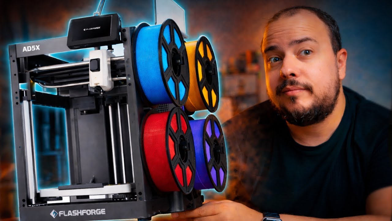 Flashforge AD5X - A minha PRIMEIRA IMPRESSORA MULTICOLORIDA
