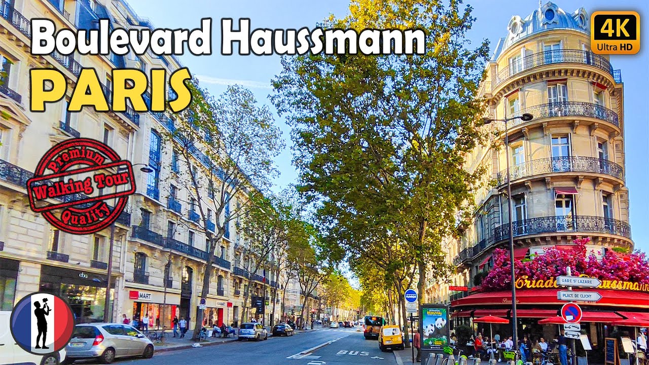 🇫🇷 PARIS, Boulevard Haussmann, Amasing Walking Tour [4K/60 fps]
