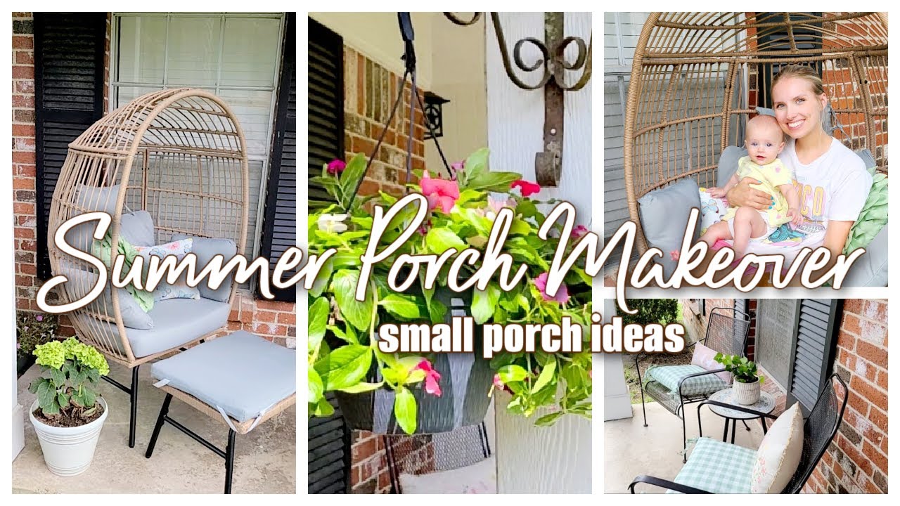 SUMMER SMALL FRONT PORCH REFRESH | HOW TO DECORATE WITH PLANTS | ROBIN LANE LOWE
