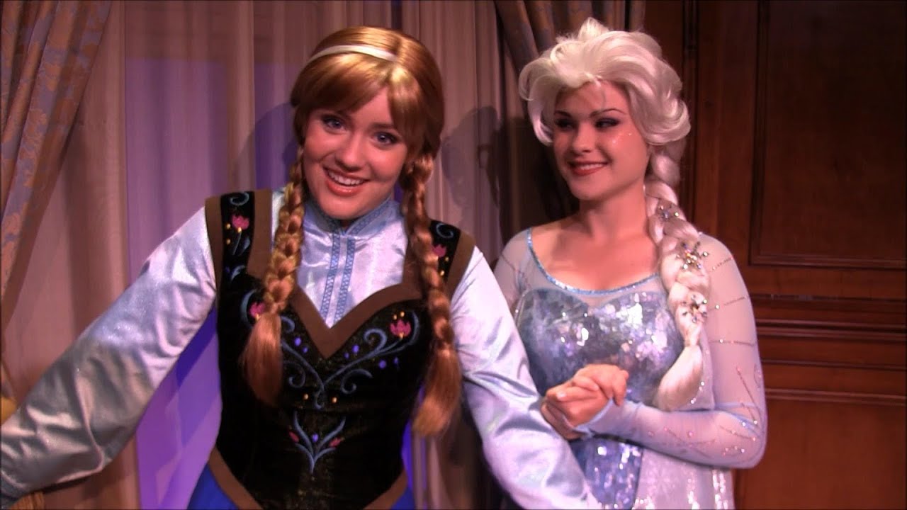 Anna & Elsa from Frozen now meeting guests in Princess Fairytale Hall at Magic Kingdom