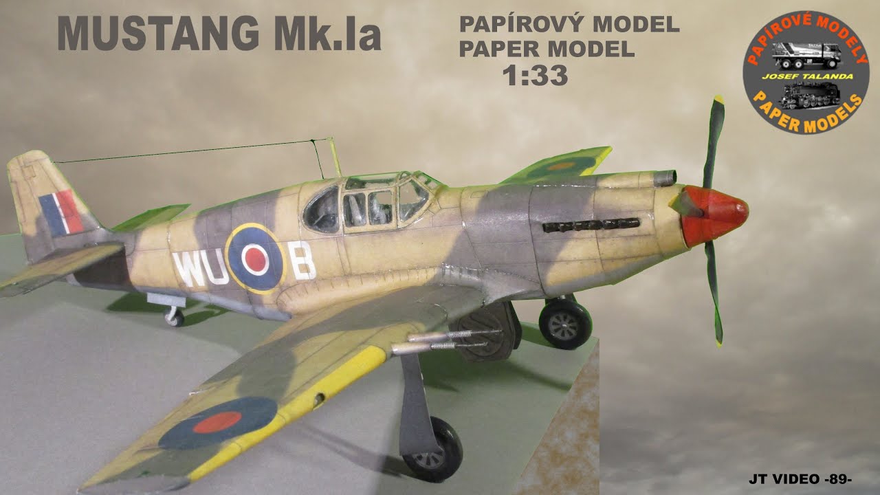 Mustang Mk.Ia_papermodel_papírový model