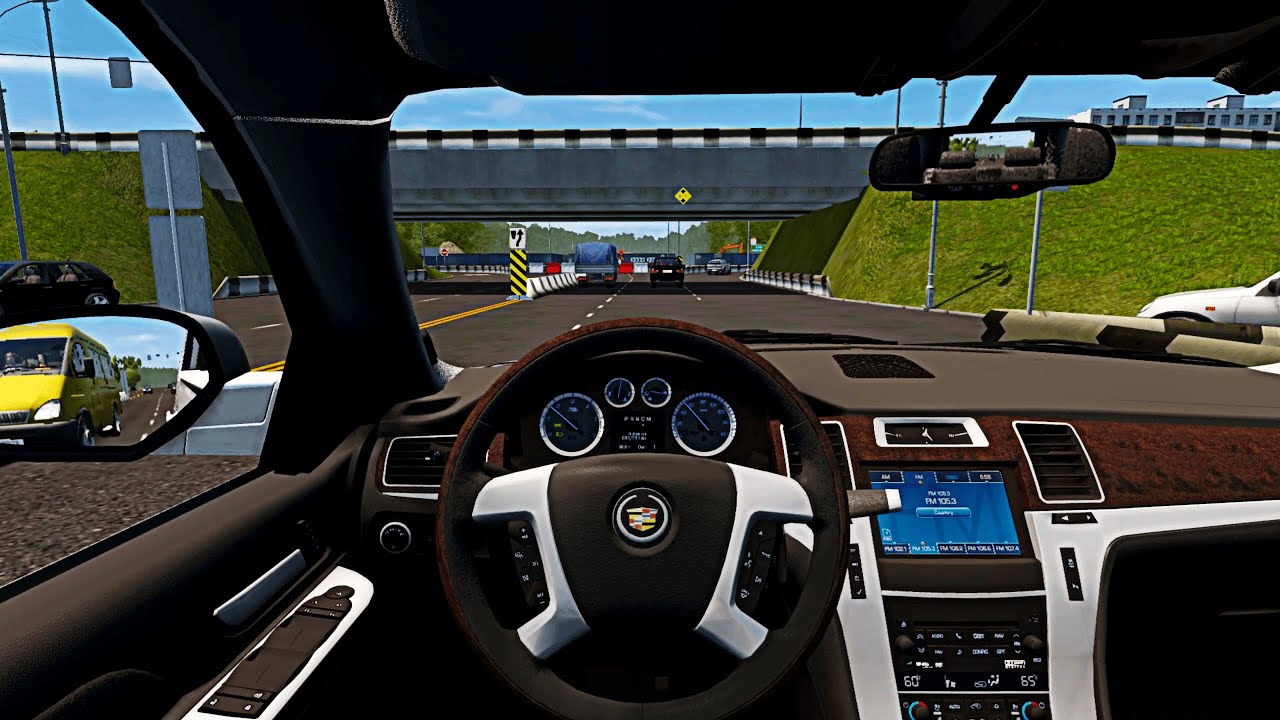 2012 Cadillac Escalade ESV – City Car Driving [Steering Wheel Gameplay]