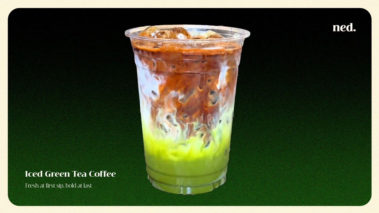 iced green tea coffee.