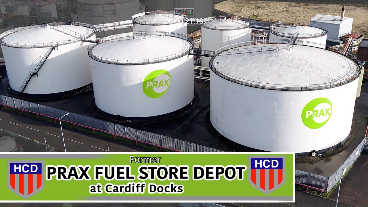 former PRAX Fuel Depot CARDIFF Docks: ARRIVAL ON SITE Day 01 Demolition:  - HCD Demolition Ltd.