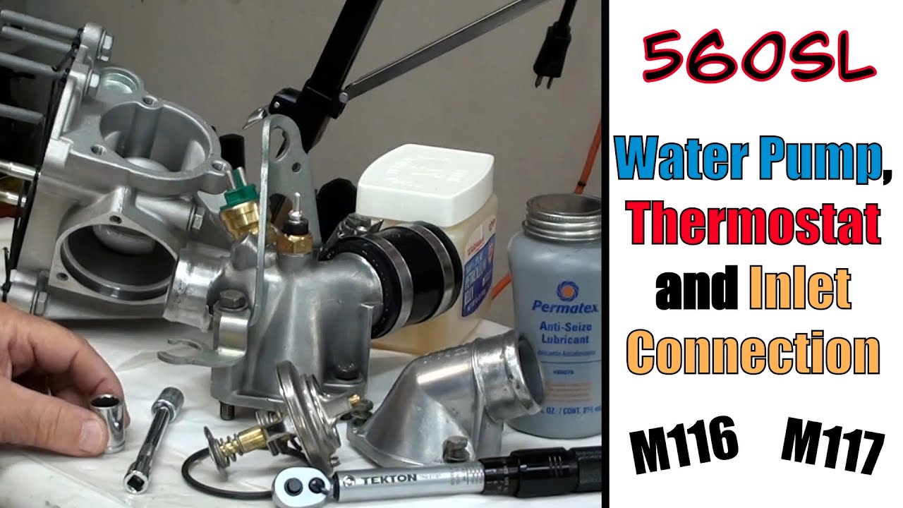 560SL - Water Pump, Thermostat and Inlet Connection