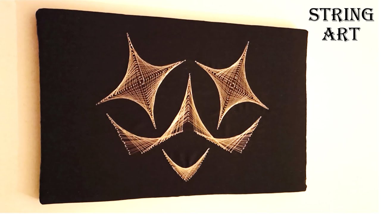 Step by Step String Art/Thread Art/Filography Tutorial, DIY Home Decor, Abstract Flower Wall Decor