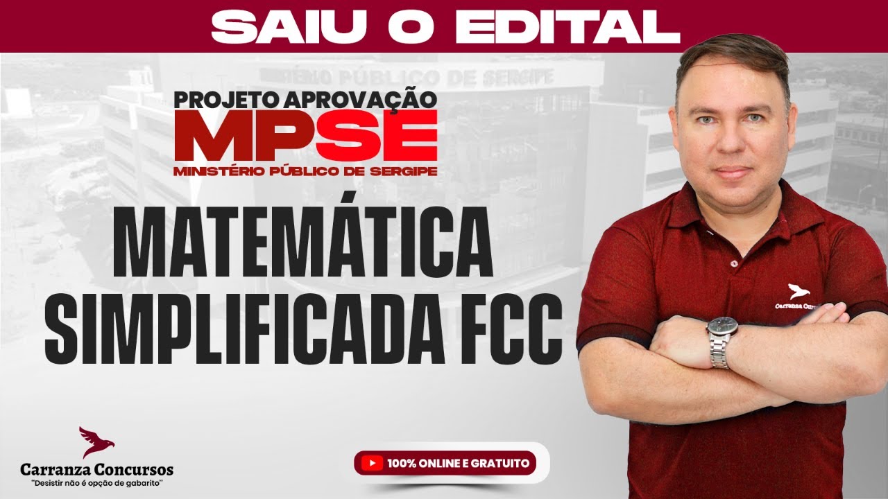 Concurso MPSE | Matemática FCC Simplificada | Aula de Matemática – Teoria