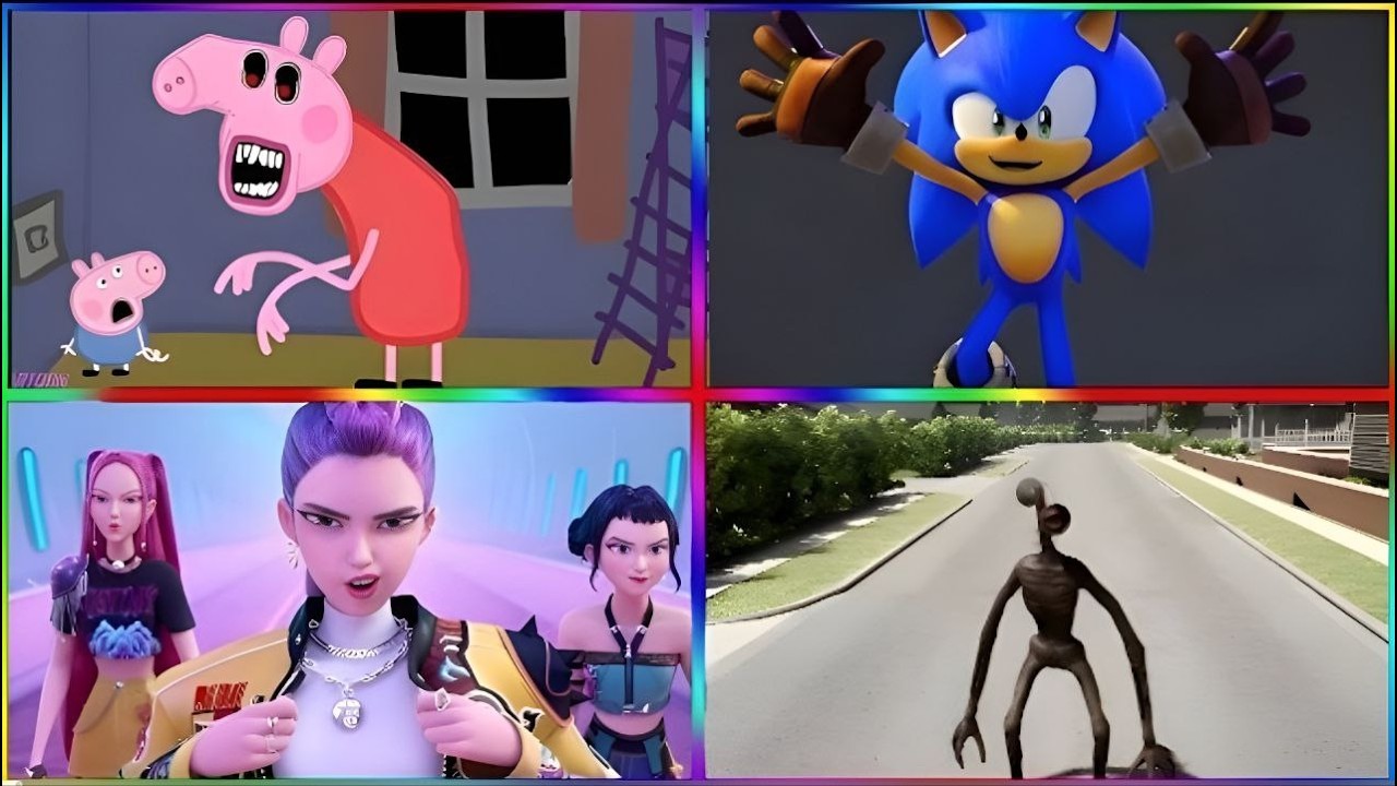 💣💣KPop Demon Hunters 🆚️Peppa pig Exe🆚️Sonic Exe🆚️Siren Heart🎶🎶Tiles Hop