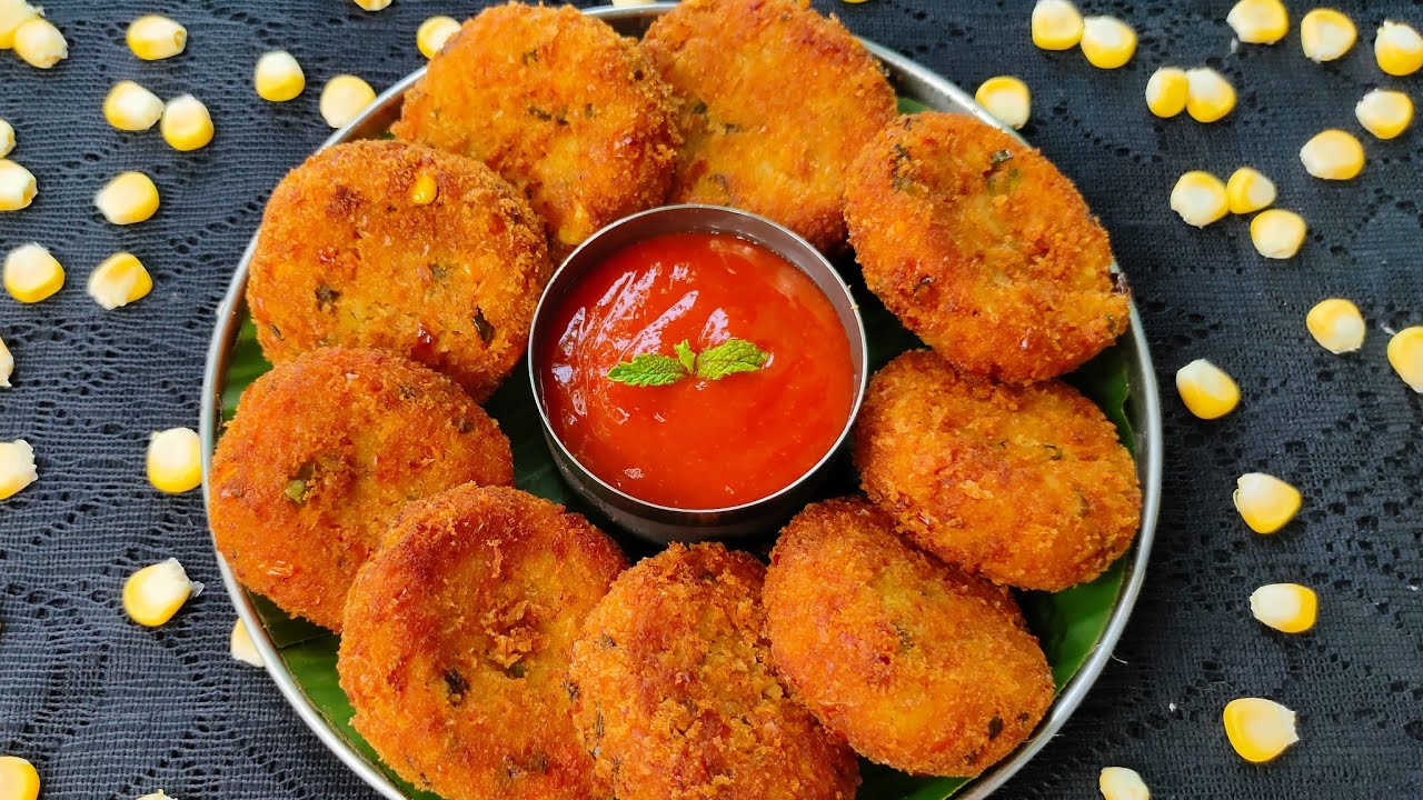 Corn Cutlet Recipe ||  Crispy Corn patties || Sweet corn Cutlets