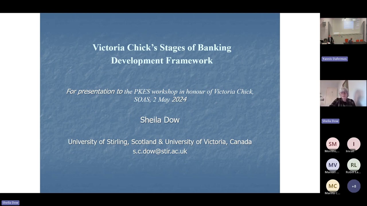 PKES event in honour of Victoria Chick: Panel on macroeconomics, money and finance