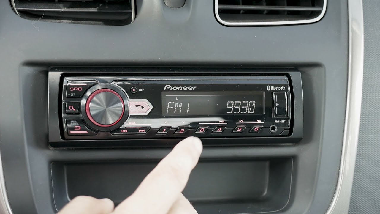 Магнитола Pioneer MVH-29BT. Настройка радиостанций.