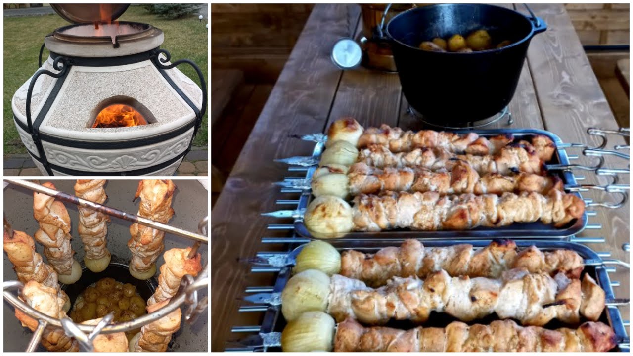 Delikatne piersi z kurczaka i ziemniaki pieczone na jednym rozpaleniu z pieca Tandoor