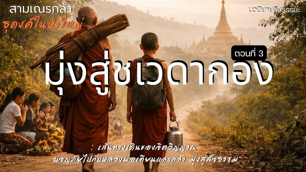 สามเณรกล้าธุดงค์ในป่าใหญ่ ตอนที่3 มุ่งสู่ชเวดากอง #นิยายอิงธรรมะ #พระธุดงค์ #ธุดงค์วัตร#พระป่า#ธรรมะ