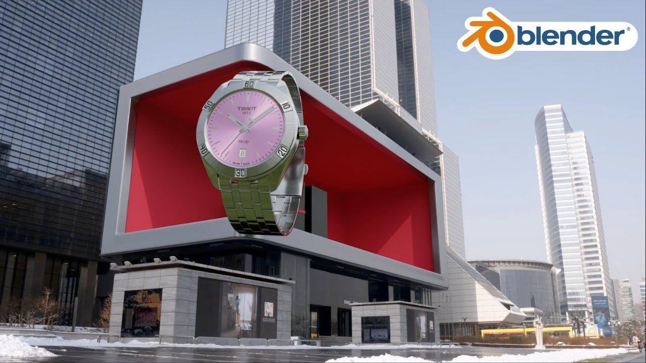 How to create Anamorphic Billboard Scree animation in Blender (Tutorial)
