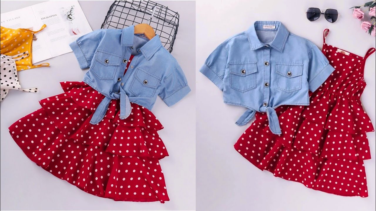 Baby Frock/Layer Baby Frock With Jacket Cutting and Stitching