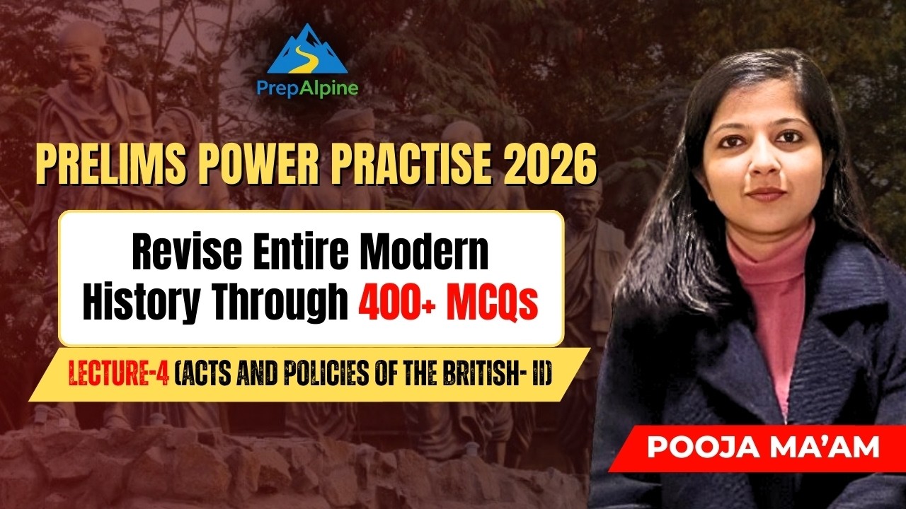 Acts & Policies of British II | Revise Modern History through 400+ MCQs |Prelims Power Practise 2026