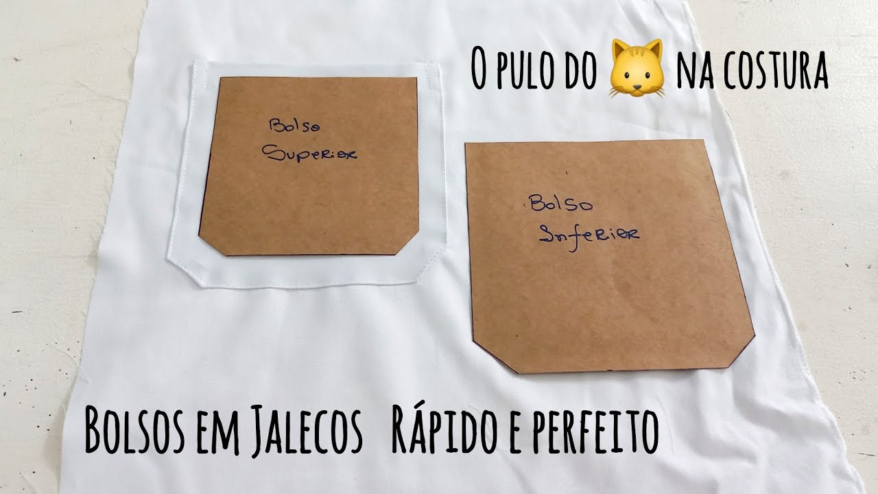 Como costurar BOLSOS em  JALECOS Super Rápido com Acabamento profissional OFICINA DE COSTURA