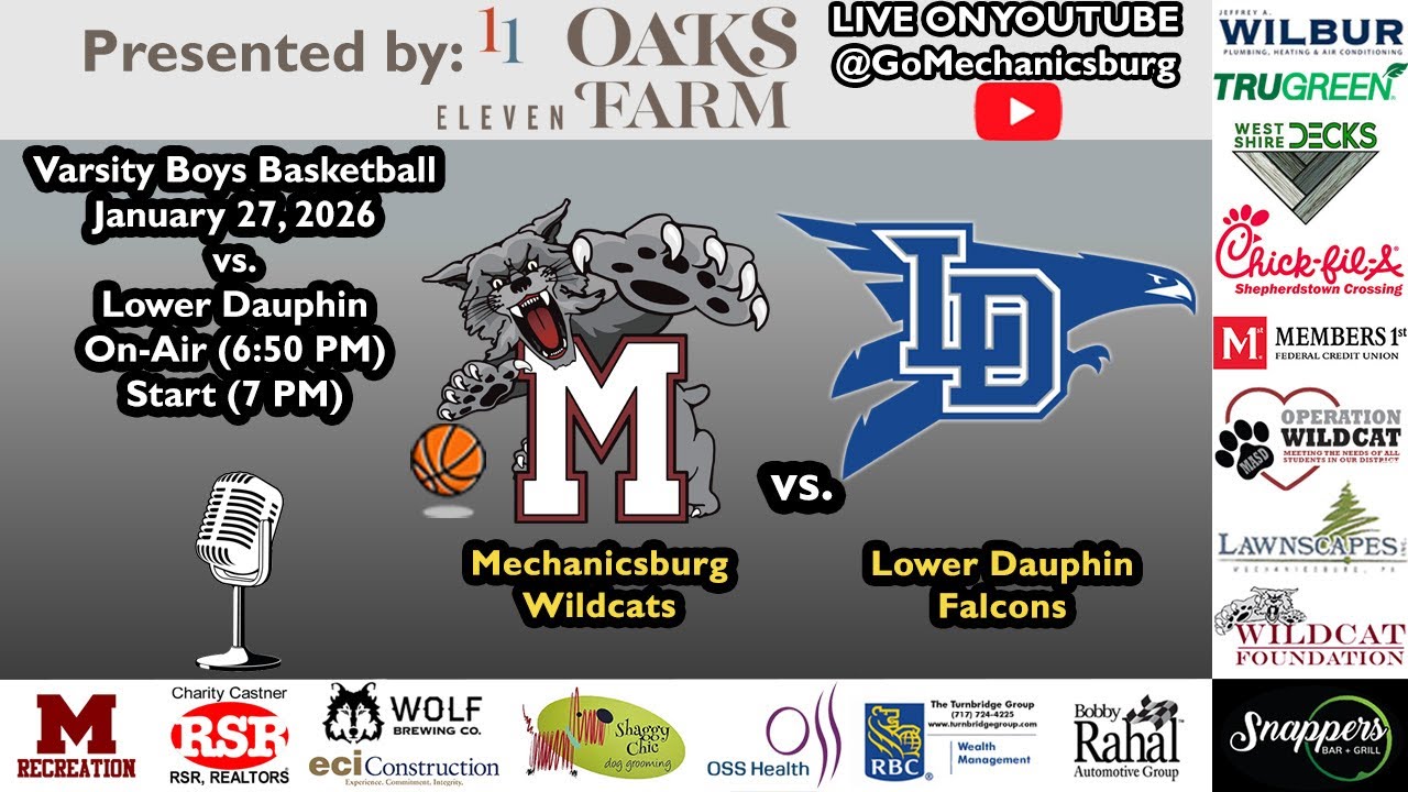 Varsity Boys Basketball vs Lower Dauphin - Presented by 11 Oaks Farms in Newville - (Jan. 27, 2026)