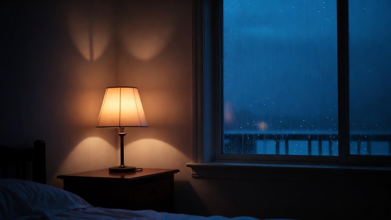 Cozy Rain on Window at Night | Rain Sounds for Sleeping (3 Hours)