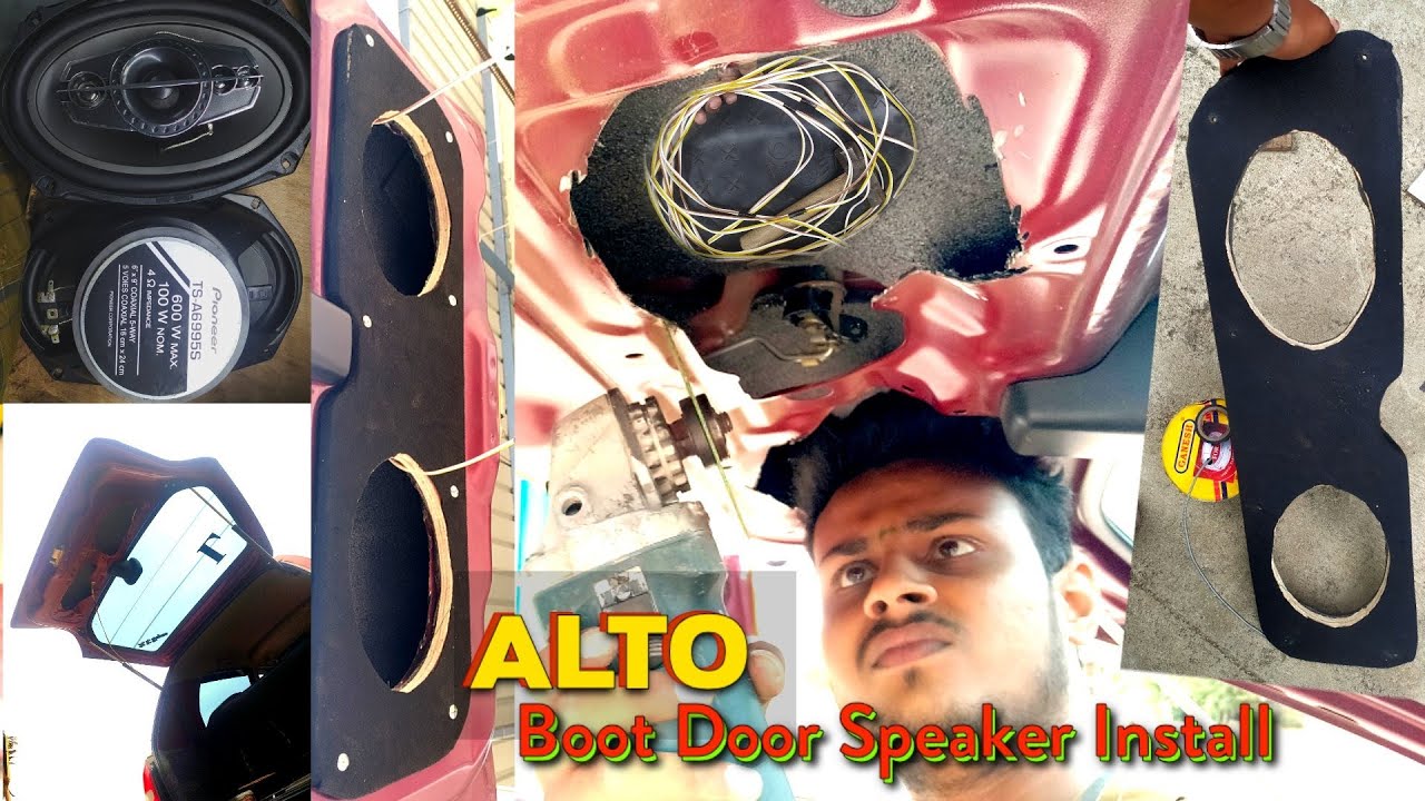 Alto car boot door Pioneer oval speaker install & full details|SVV Audios dharapuram #alto