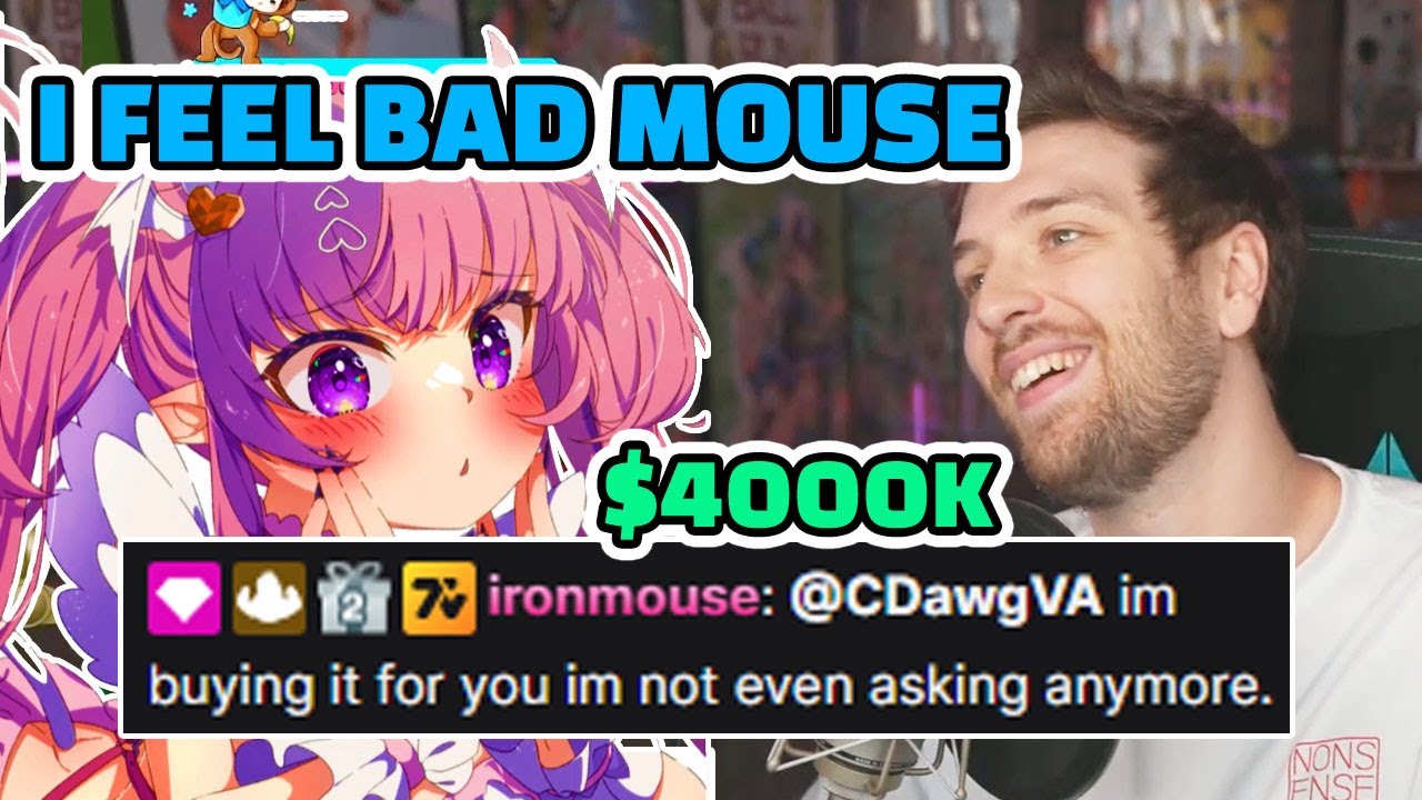 Ironmouse melts CDawgVA by thanking him this way
