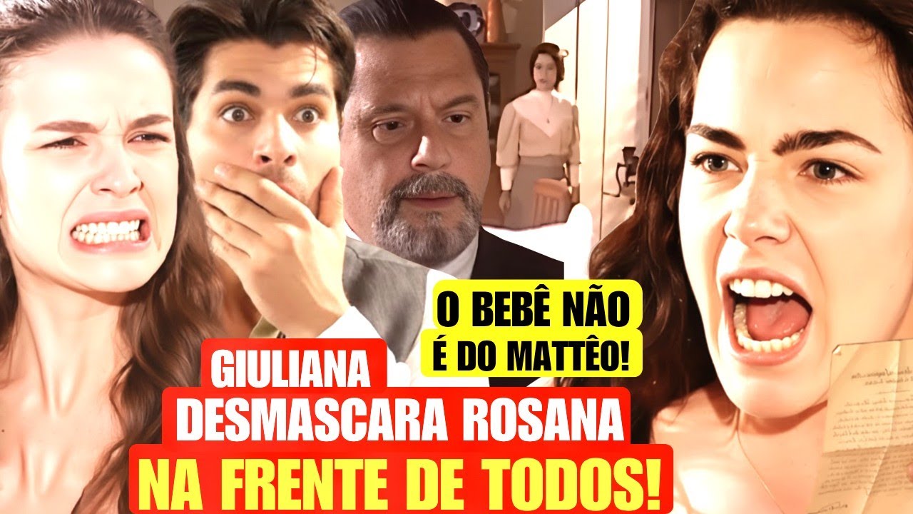 TERRA NOSTRA - SÁBADO 18/10 - Giuliana DESMASCARA Rosana na FRENTE de todos! REVELA 1 SEGREDO