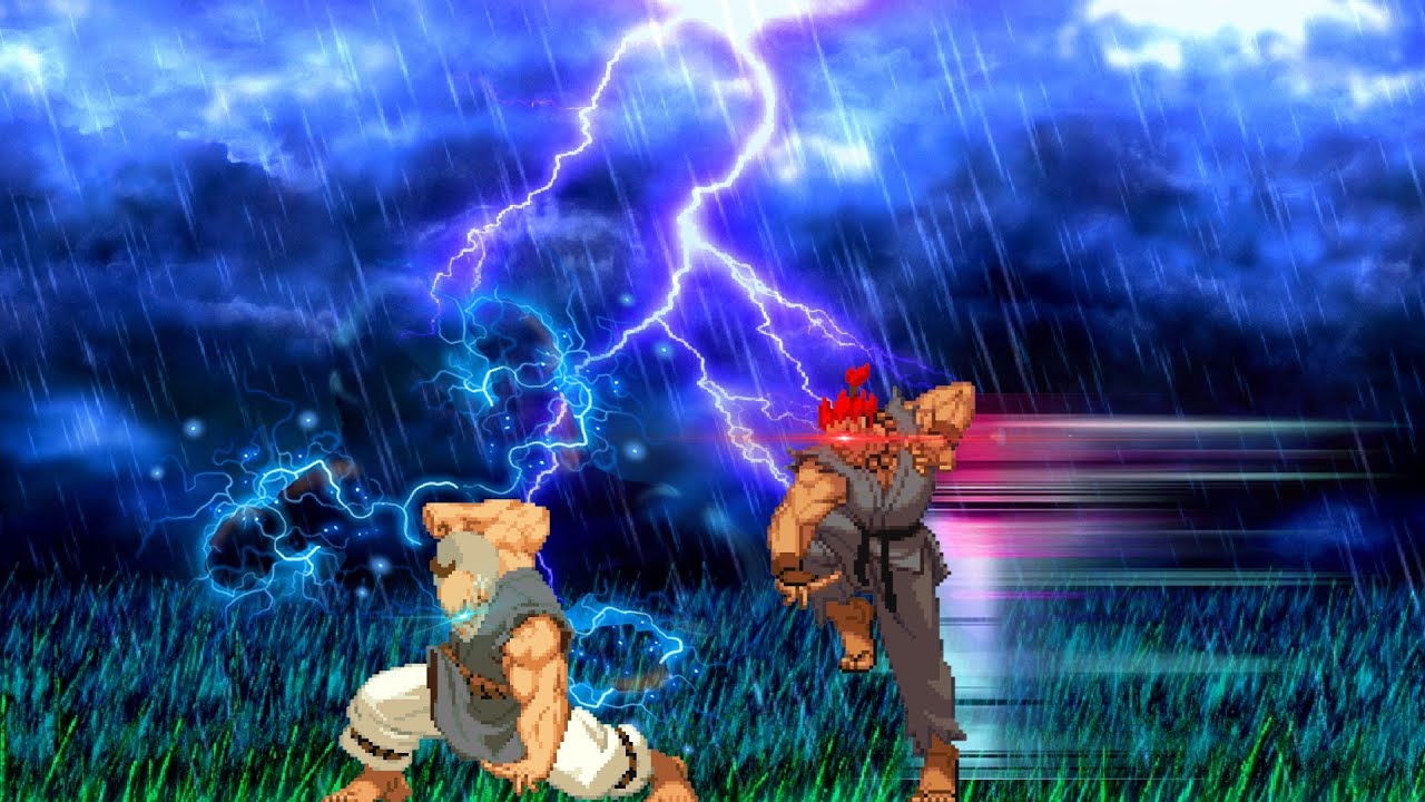 Akuma Vs Gouken - Street Fighter Epic Boss Battle [Hard AI][Street Fighter IV Ending Fight X MUGEN]