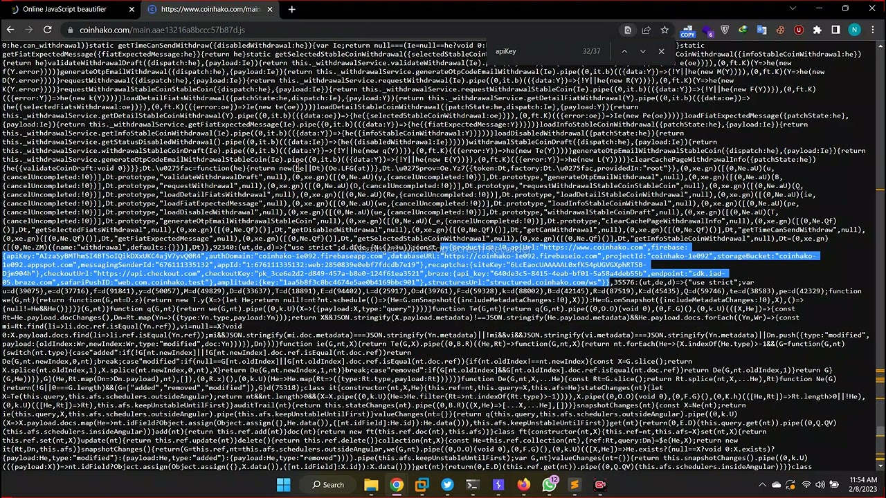 ApiKey Disclosure POC || coinhako || HackerOne || Bug Hunting