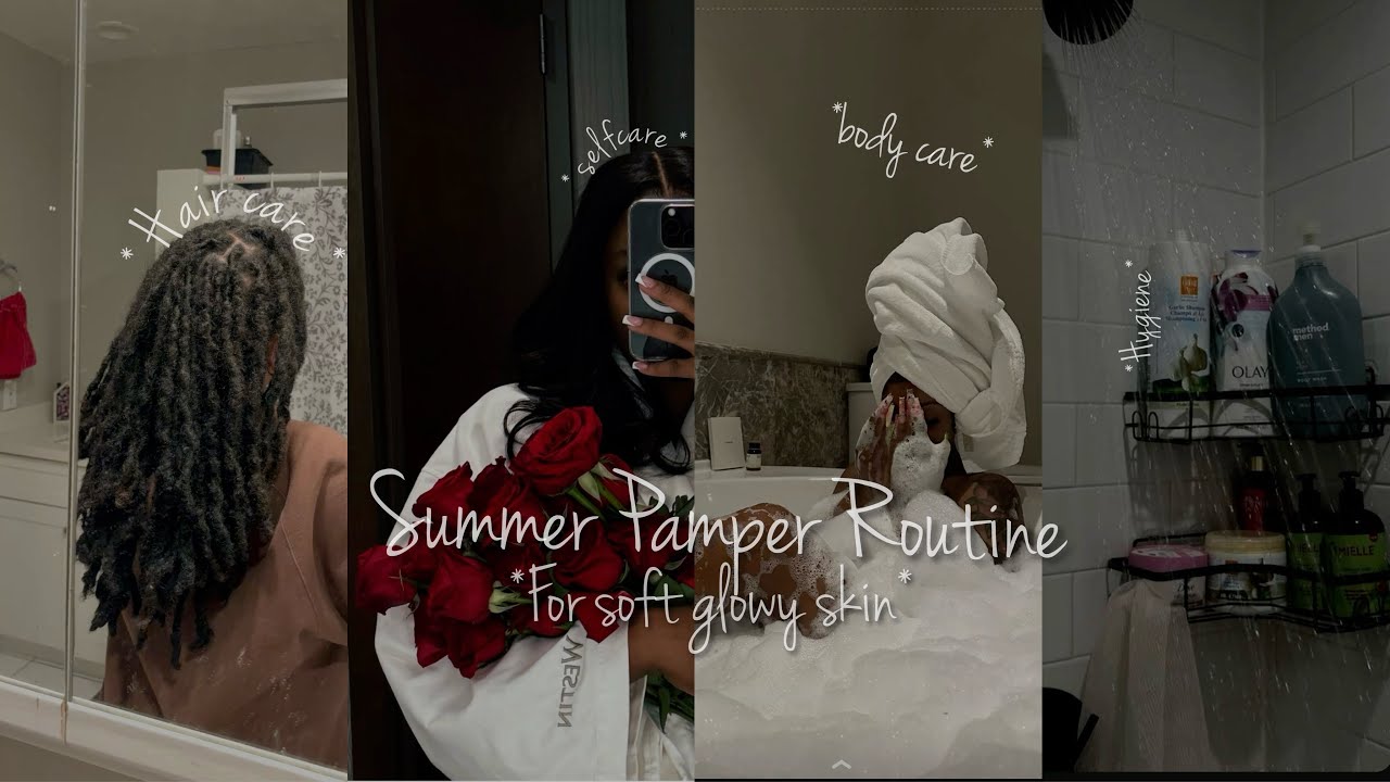 Summer Pamper Shower Routine for soft, GLOWY Skin| haircare, skincare, selfcare & more!