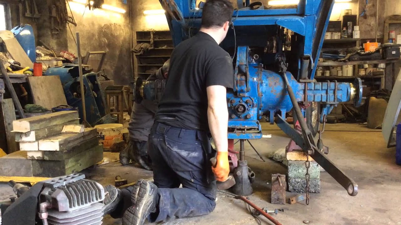 How to install rear half axle on Ford 4100 after replacing hub seal