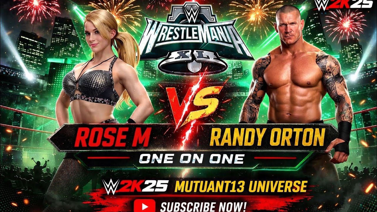 RKO OUTTA NOWHERE?! 😱 Rose M vs Randy Orton – WWE 2K25 One on One #wwe 