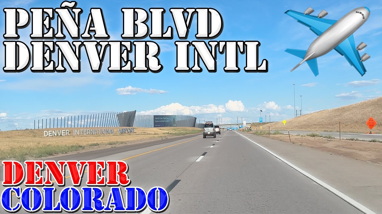 Peña Blvd to Denver International Airport - Colorado - 4K Highway Drive