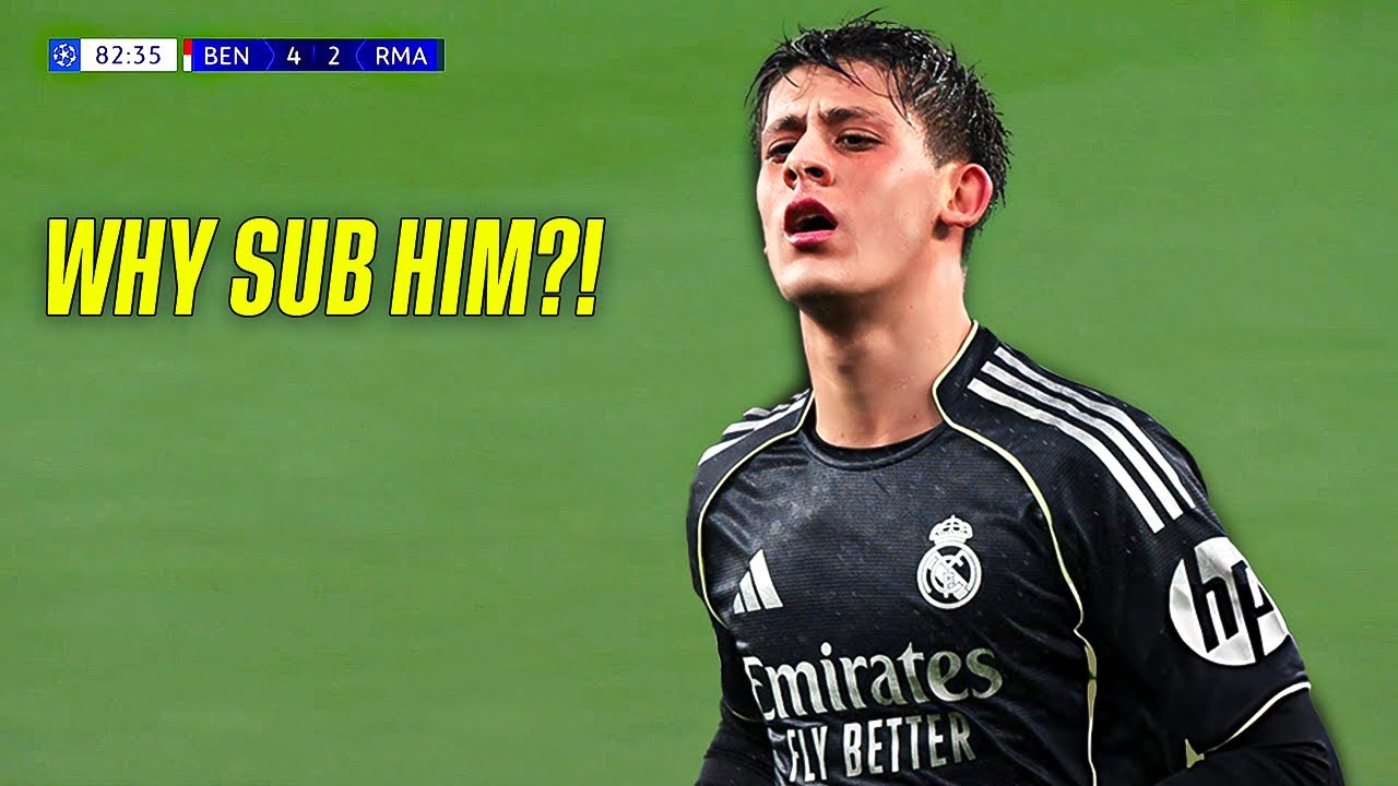 Arda Güler vs Benfica – 1 Assist 😡 Subbed Off